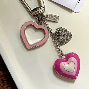 Coach Hearts Bag Charm / Keychain
